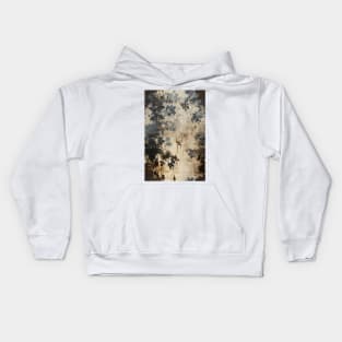 Abstract design of black leaves and vines Kids Hoodie